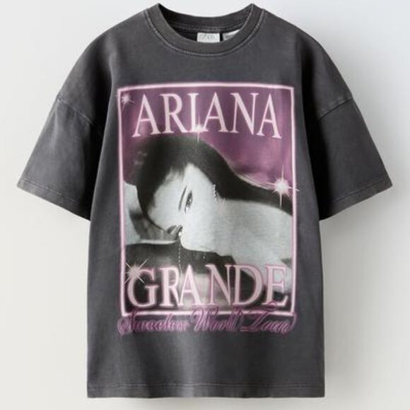 Zara Ariana Grande Graphic Tee - Picture 1 of 3